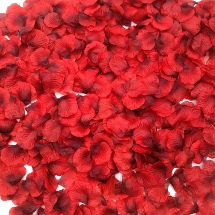 2200 PCS Dark-Red Silk Rose Petals for Valentine's Day,Romantic Night,Wedding,Proposal Anniversary Flower Decorations