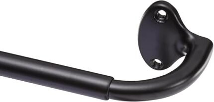 Amazon Basics Room Darkening Blackout Curtain Rod - 48" to 88", Black