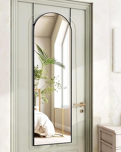 Arch Mirror Full Length, Door Mirror Full Length, Over The Door Mirror Full Length, 48"x14" Mirror Full Length Door Hanging, Door Hanging Mirror or Bedroom Living Room Closet,...