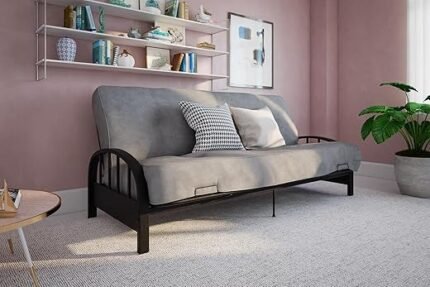 DHP Aiden Metal Futon Frame, Black Large