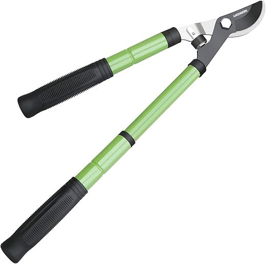 Extendable Bypass Loppers Tree Trimmer with Compound Action,17-23"Telescopic Heavy Duty Branch Cutter,SK5 Sharp Blade Cutting 2 in Shrubs and Branches