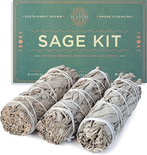 Handcrafted 4 Inch White Sage Sticks - Fresh, Natural California Sage Smudge Sticks with Instructions & Blessings - Wand Sage for Cleansing House Negative Energy & Other...