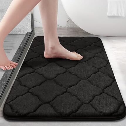 OLANLY Memory Foam Bath Mat Rug 30x20, Ultra Soft Non Slip and Absorbent Bathroom Rug, Machine Wash Dry, Comfortable, Thick Bath Rug Carpet for Bathroom Floor, Tub and Shower,...