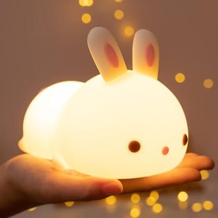 One Fire Night Light for Kids Bunny Cute Lamp,16 Colors Cute Night Light Kids Night Light,Rechargeable Baby Night Light Toddler Night Light for Bedroom,Kids Lamp Kawaii Room...