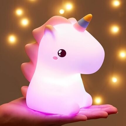 One Fire Unicorn Night Light for Kids, 16 Colors Kids Night Light Kids Lamp, Rechargeable Toddler Night Light Unicorn Lamp,Unicorn Gifts for Girls Room Decor,Silicone Baby Night...