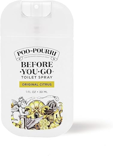 Poo-Pourri Before-You-Go Toilet Spray, Original Citrus, 1 Fl Oz Pocket Travel Size - Lemon, Bergamot and Lemongrass