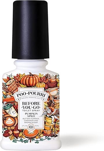 Poo-Pourri Before-You-Go Toilet Spray, Pumpkin Spice, 2 Fl Oz - Buttery Pumpkin, Cinnamon and Brown Sugar