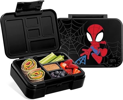 Simple Modern Marvel Spider-man Bento Lunch Box for Kids | BPA Free, Leakproof, Dishwasher Safe | Lunch Container for Boys, Toddlers | Porter Collection | 5 Compartments |...