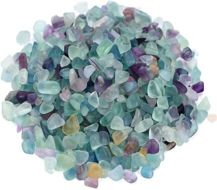 WAYBER Decorative Crystal Pebbles, 1 Lb/460g (Fill 0.9 Cup) Natural Quartz Stones Aquarium Gravel Sea Glass Rock Sand for Fish Turtle Tank/Air Plants Decoration