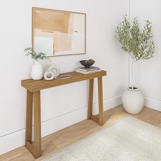 46-Inch Solid Wood Console Table: Elegant Storage for Every Home