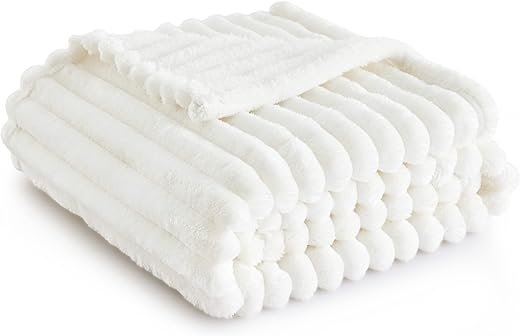 Bedsure White Cozy Throw Blanket: Soft Comfort for Any Space