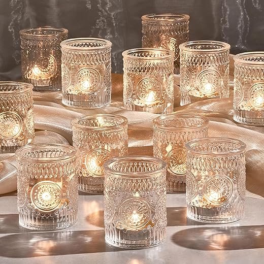 Vintage Votive Holders vs. 12PCS Glass Candle Holders