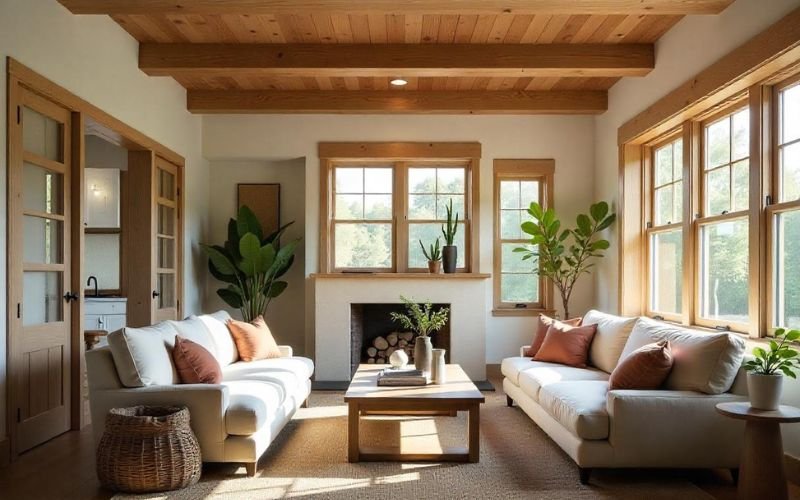 Wood Beam & Plank Ceiling Design