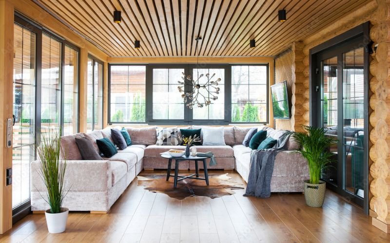 Wood Beam & Plank Ceiling Design