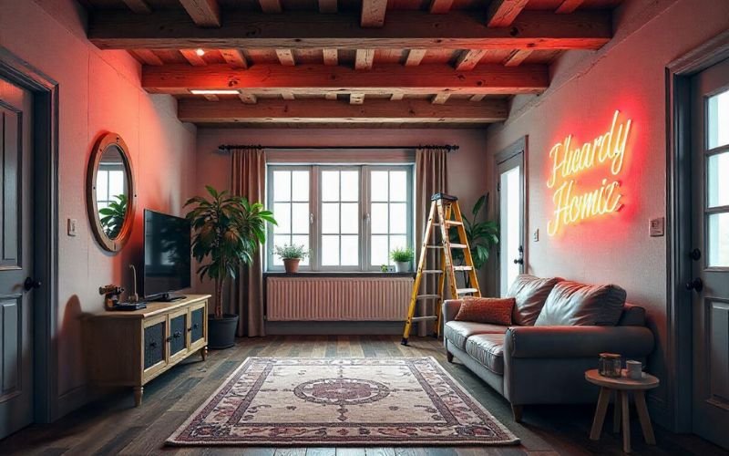 Wood Beam & Plank Ceiling Design