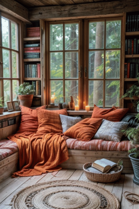 Cozy Decor Orange Red