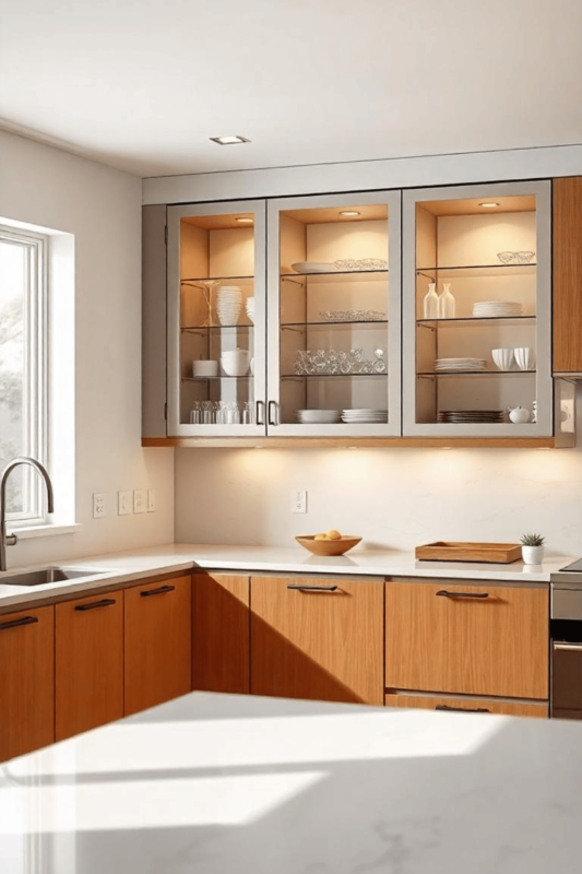 Glass Kitchen Cabinets