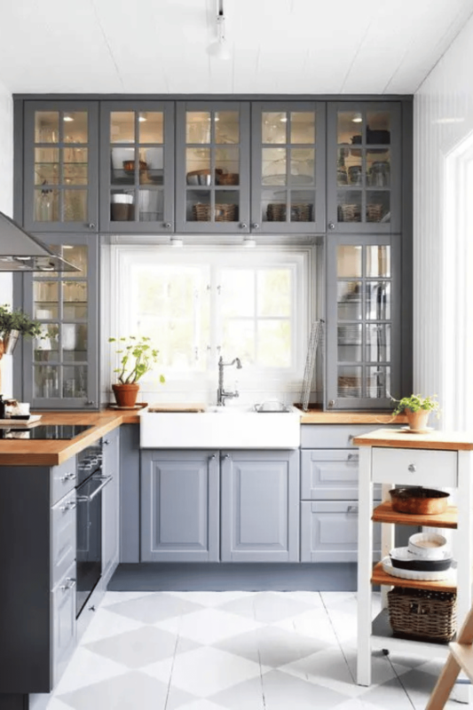 Glass Kitchen Cabinets