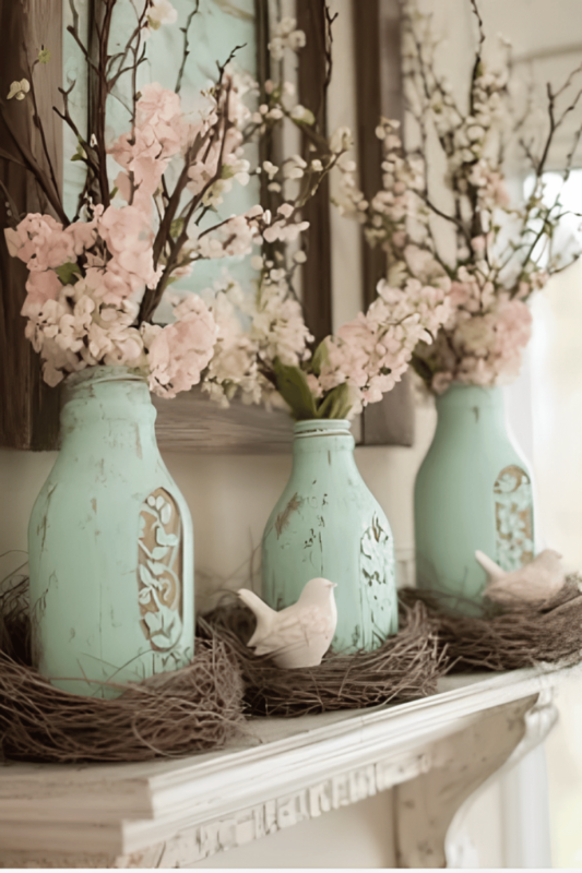 Spring Mantel Decor Ideas