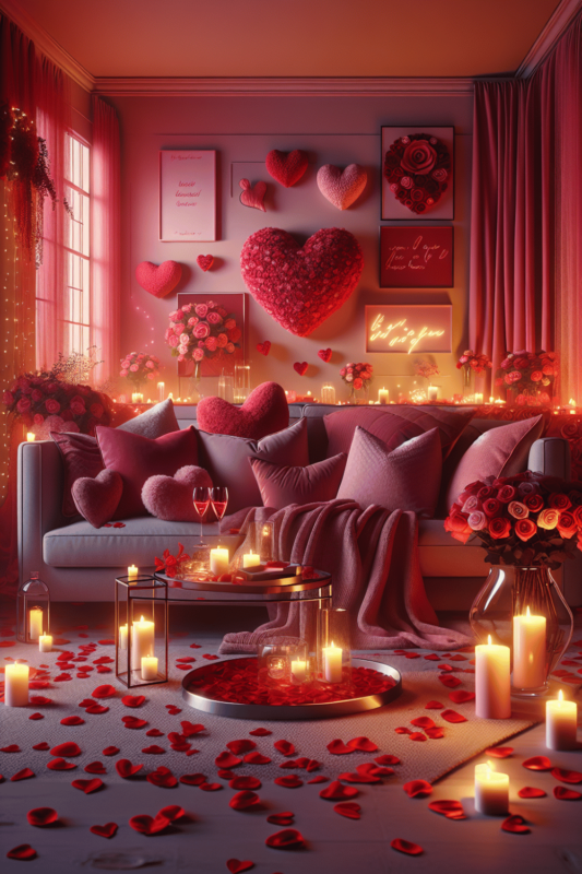 Valentine's Day Living Room Decor