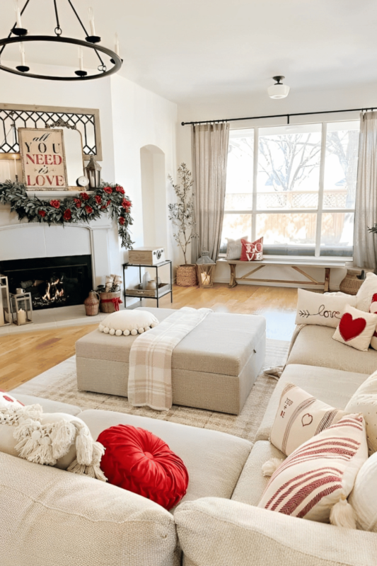 Valentine's Day Living Room Decor