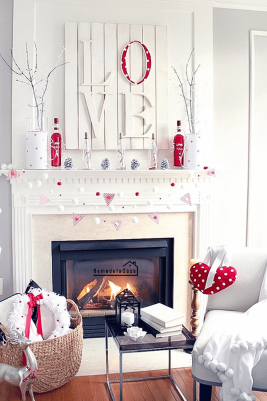 Valentine's Day Living Room Decor