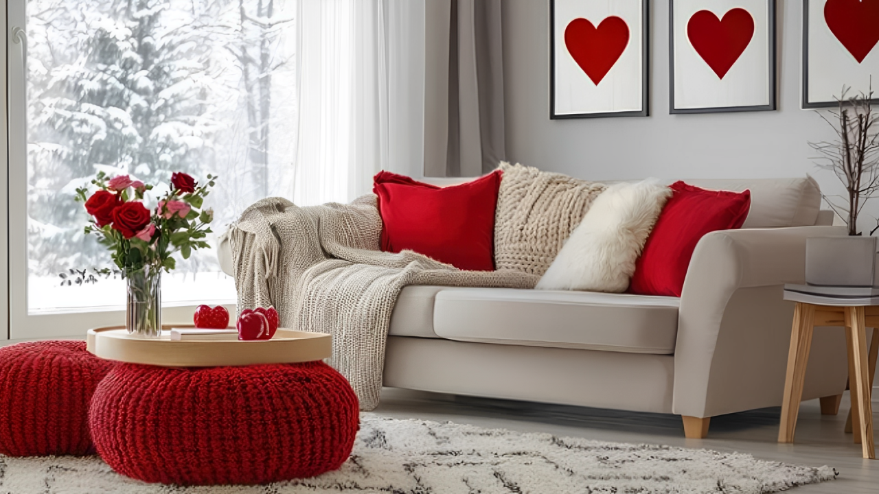 Valentine's Day Living Room Decor